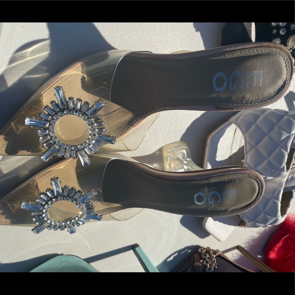 Clear plexi heels.